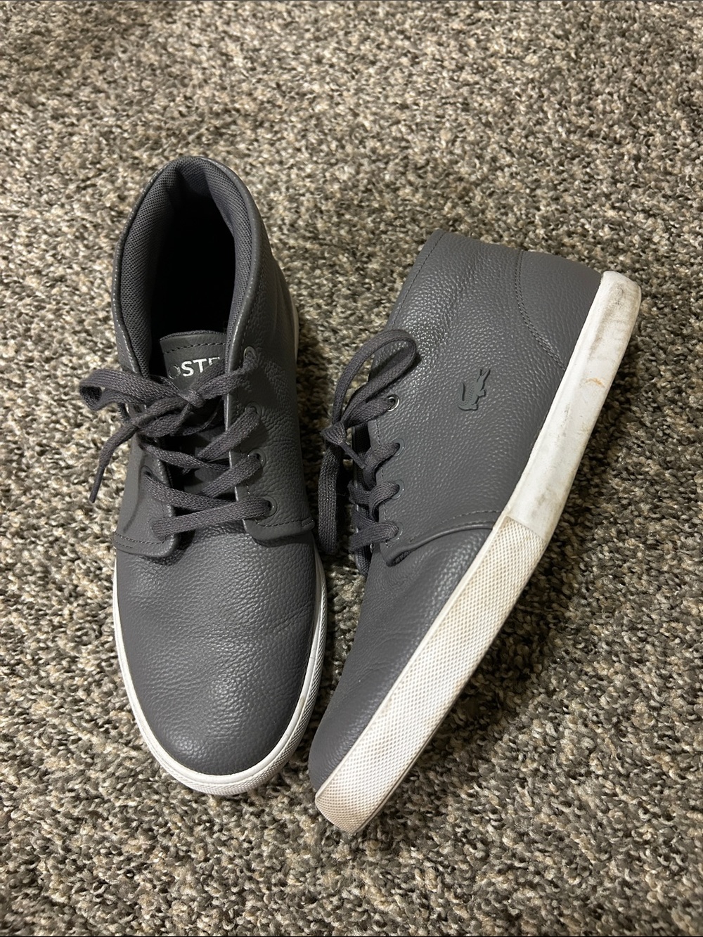 Lacoste Men's Dark Gray Low-Top Sneakers